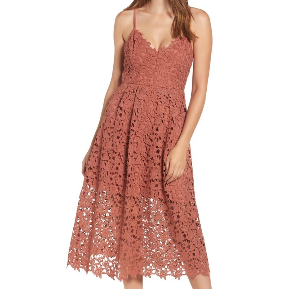 ASTR The Label Lace A Line MIDI Dress XL